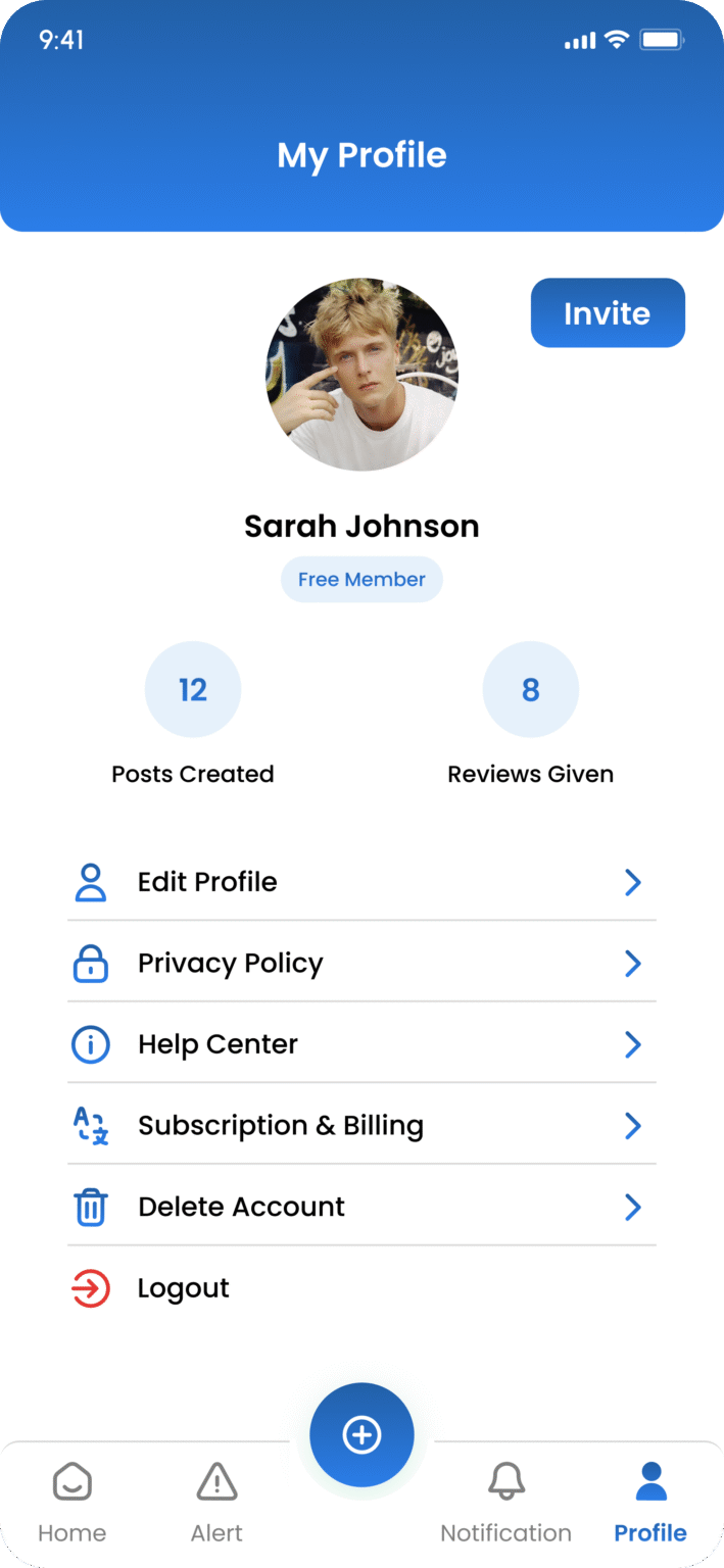 My Profile screen (1)