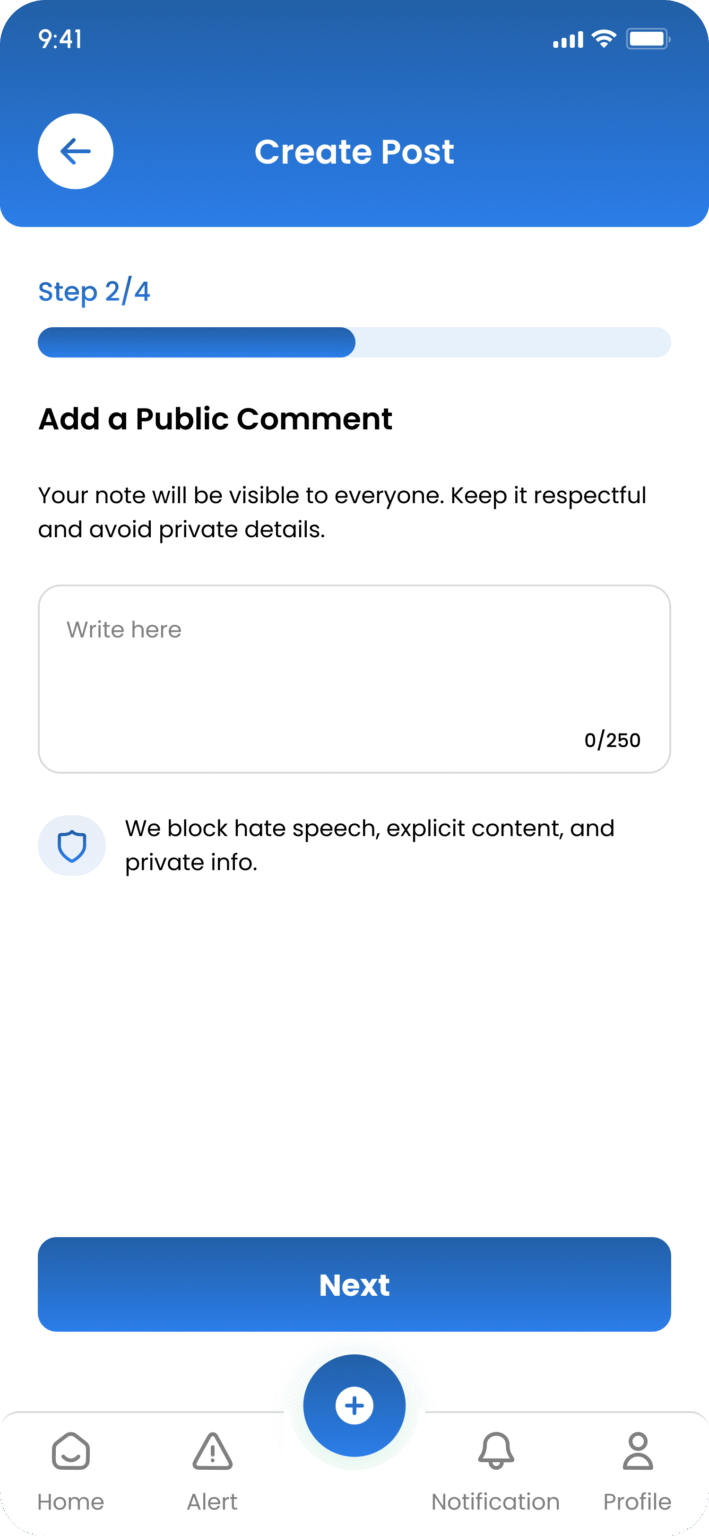 create post screen 2